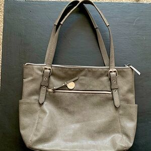 RELIC faux leather, deep  gray,  shoulder bag
